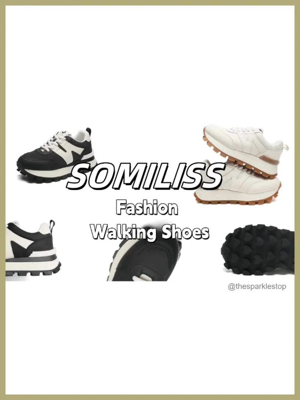Women's Platform Chunky Sneakers Lace-up Walking Shoes 1.96in Heel Breathable